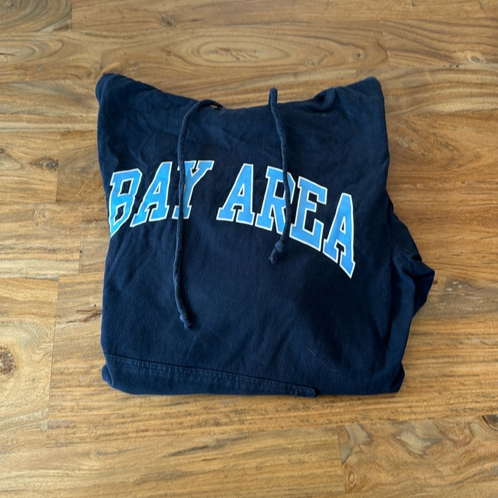 Navy brandy Melville, dark blue Bay Area hoodie